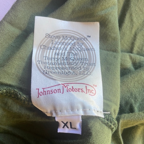 Steve McQueen Johnson Motors green t-shirt size XL - Picture 10 of 12